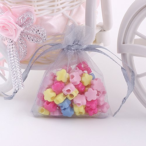 CLTPY 100pz Sacchetti Organza 10 x 15CM, Sacchettini per Gioielli Sacchetti di Organza Misto Multicolore,Borse Organza con Coulisse Borsa per Gioielli Regalo Buste per Festa,Matrimonio,Natale
