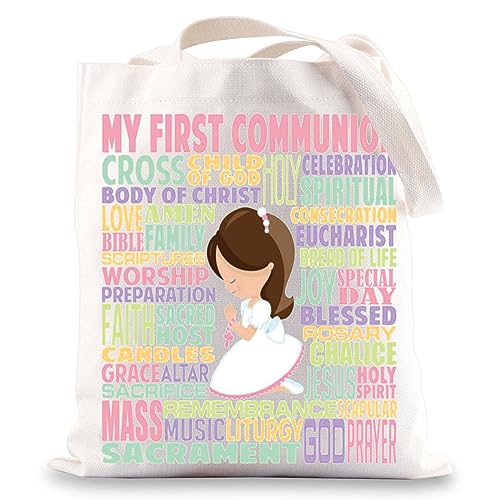 First Communion Tote Bag for Bible and Keepsakes