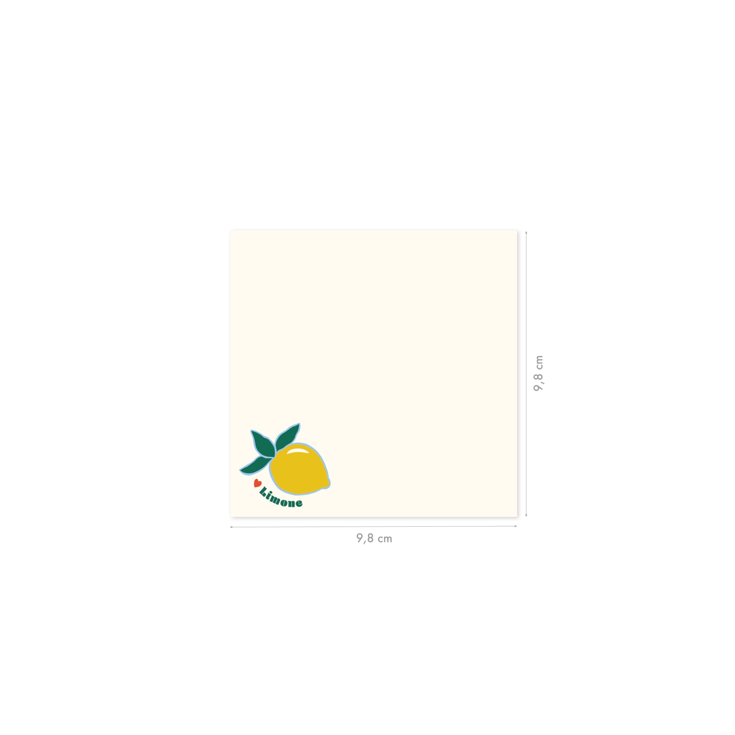 Clairefontaine Bloc 250 Feuillets Décor Agrumes 9,8x9,8 cm Papier Blanc 90g Dolce Amore