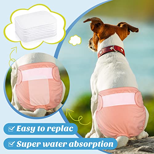 image for Tondiamo 20 Pieces Dog Diaper Pads Washable Reusable Replaceable Diape