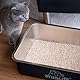 Miauff® Edelstahl Katzenklo Wanne 39×59×15 cm – Hygienische, geruchsfeste Katzentoilette – Rostfrei, leicht zu reinigen, modernes Design​ (schwarz)