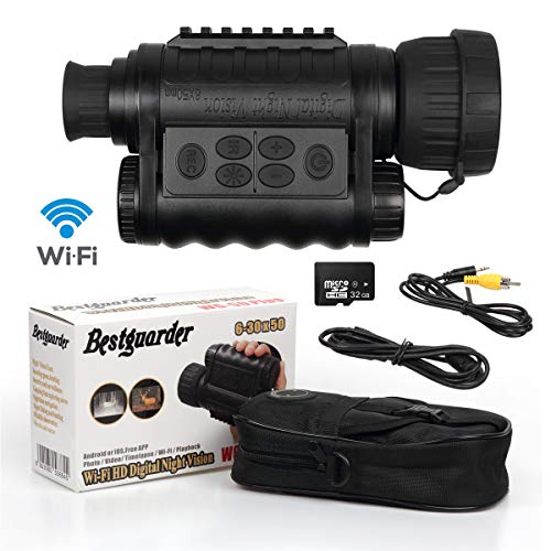 Bestguarder WG-50Plus 6x50mm WiFi Digital Night Vision Infrared IR Monocular with 32G Memory