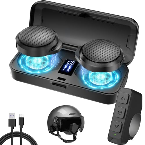 3T6B Motorcycle Bluetooth Headset with Charging Case, Helmet...