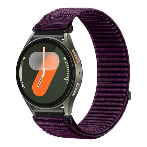 Image of 20mm Nylon Band for Samsung Galaxy Watch 7 /6 /5 /4 /FE 40mm 44mm /Classic 47mm | Galaxy Watch 4 classic Bands 47mm 43mm 46mm 42mm /5 pro 45mm /active 2,Fabric Wristband Sport Loop Correa Strap for Women Men