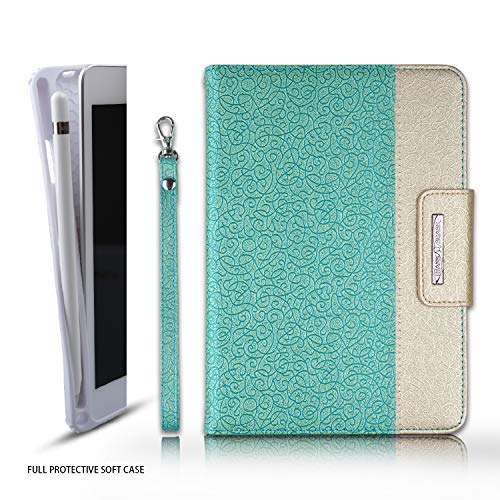 Thankscase for iPad Mini 5 2019 Case with Apple Pencil Holder, Rotating TPU
