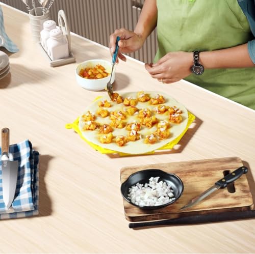 Image of samosa Maker 24 -Easy samosa Press Mould, say Goodbye to Messy samosa Patti Sheet Best for Home Made Snacks Ideal for Home & Business Easy to Making Samosa (Pack of 1) (Red)