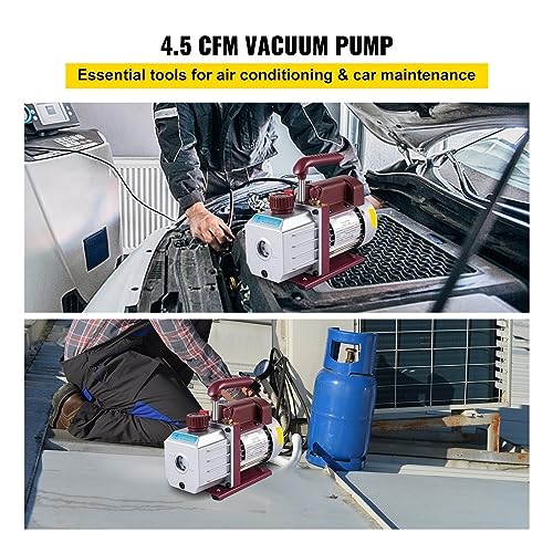 Bomba de Vacío 4.5CFM HVAC Monoeetapa De Paleta 1/3HP 5PA Para Servicio de Aire Acondicionado miniatura 5