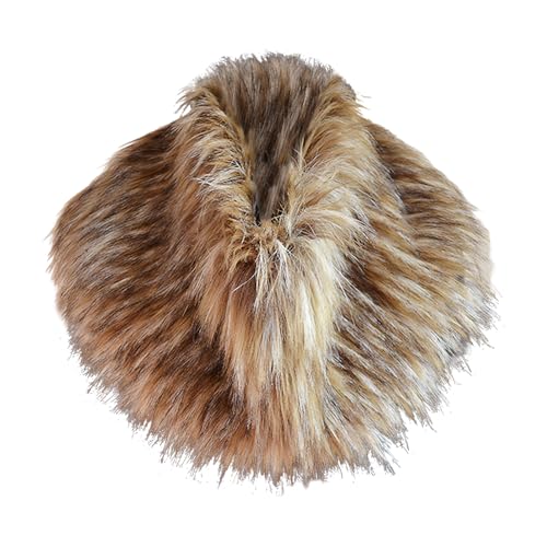 MioCloth Plush Warm Faux Fur Infinity Scarf, Fashion Fake Collar Scarf Autumn Winter Neck Wrap Warmer for Women Men