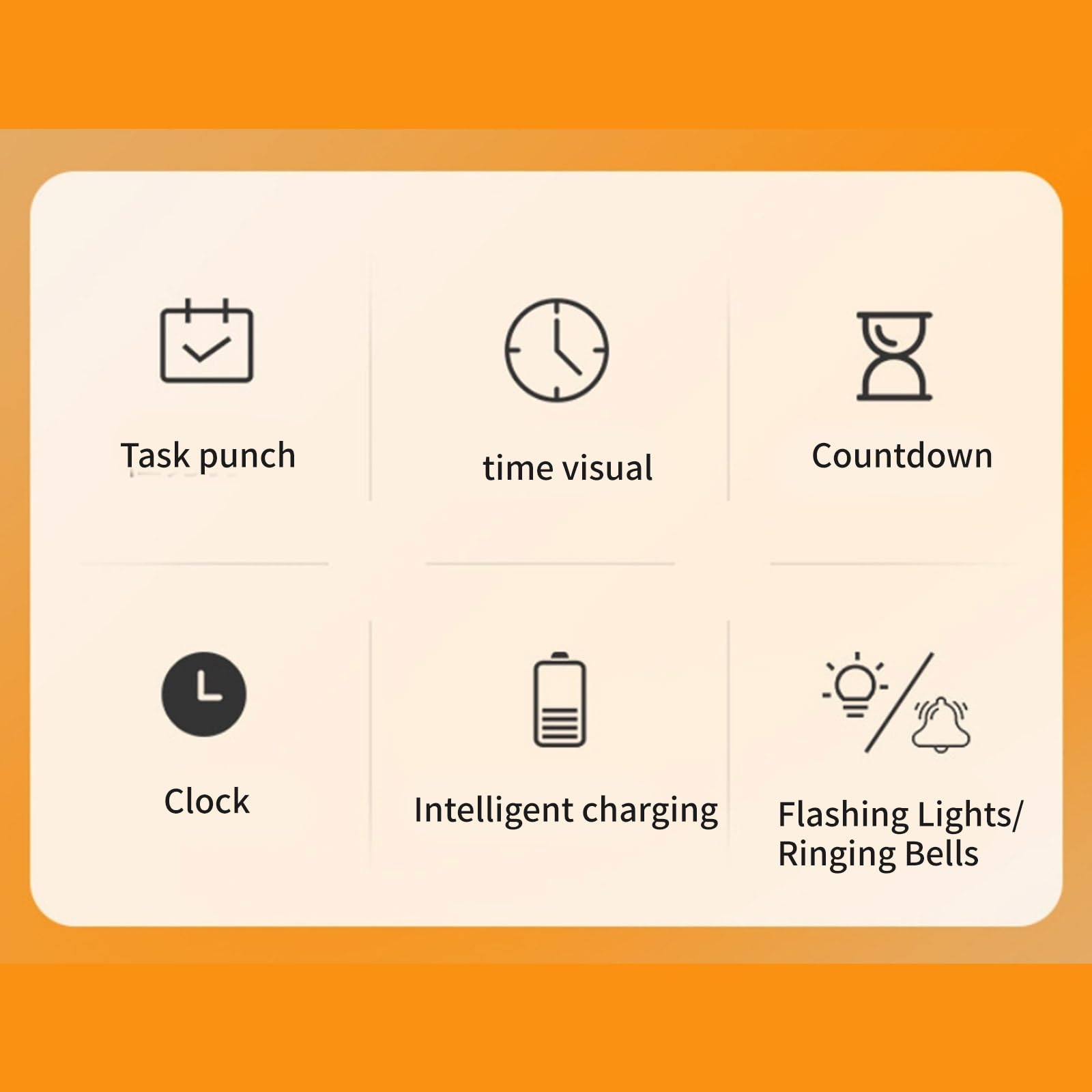 Temporizador Visual ABS para Cocina, Fitness, Oficina, Herramienta eficiente de planificación y Control de horarios, Herramienta de Temporizador de productividad