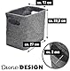 DuneDesign 2X Filz Aufbewahrungsbox - Bad Toilettenpapier Aufbewahrung - Box Set für 8 Klorollen