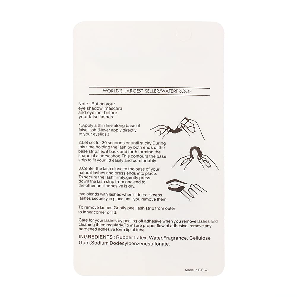Pegamento para Pestañas Dúo, Resistente Al Agua, Fuerte, Transparente, Negro, Tira Hipoalergénica, Adhesivos para Pestañas, Pegamento para Pestañas Postizas Zy Lash