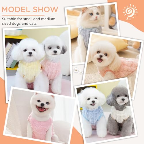 Hyran Hundepullover, Winter Warmer Hunde Pullover, für Kleine Mittelgroße Hunde und Katzen (Kaki, S)