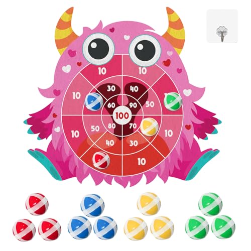 YQUQWN Valentines Monster Darts Game with 12 Sticky Darts and A...