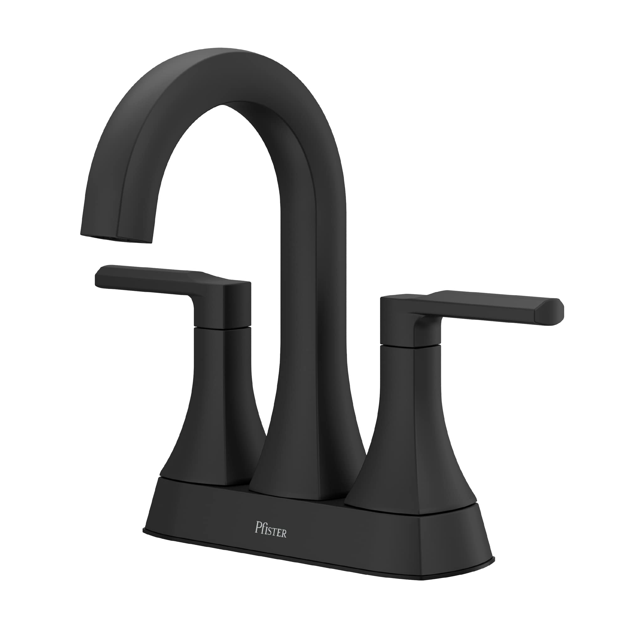 Pfister Vaneri Bathroom Sink Faucet, 4-Inch Centerset, 2-Handle, 3-Hole, Matte Black Finish, LF048VRIBB