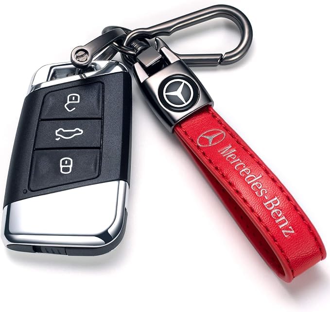 Image of Genuine Leather Car Keychain Key Ring Accessories New