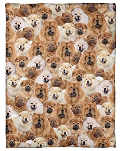 Chow Chow Full Face Fleece Throw Pet Blanket Soft Plush for Couch Sofa Bed All Season Warm Fuzzy...