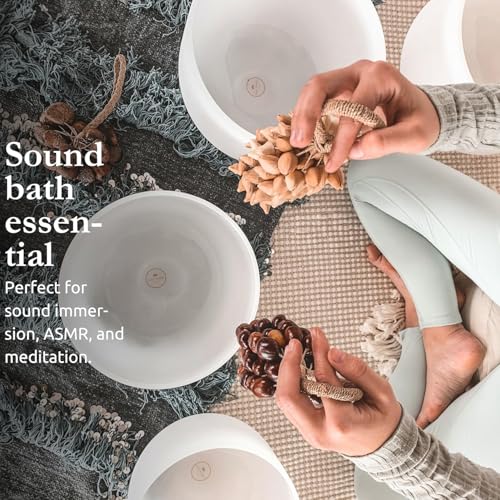 Sonic Energy Kenari Nussschalen Shaker – Ca. 32 cm – Soundeffekt-Instrument für Therapie und Percussion – Mit Handgelenkband (SKRL)