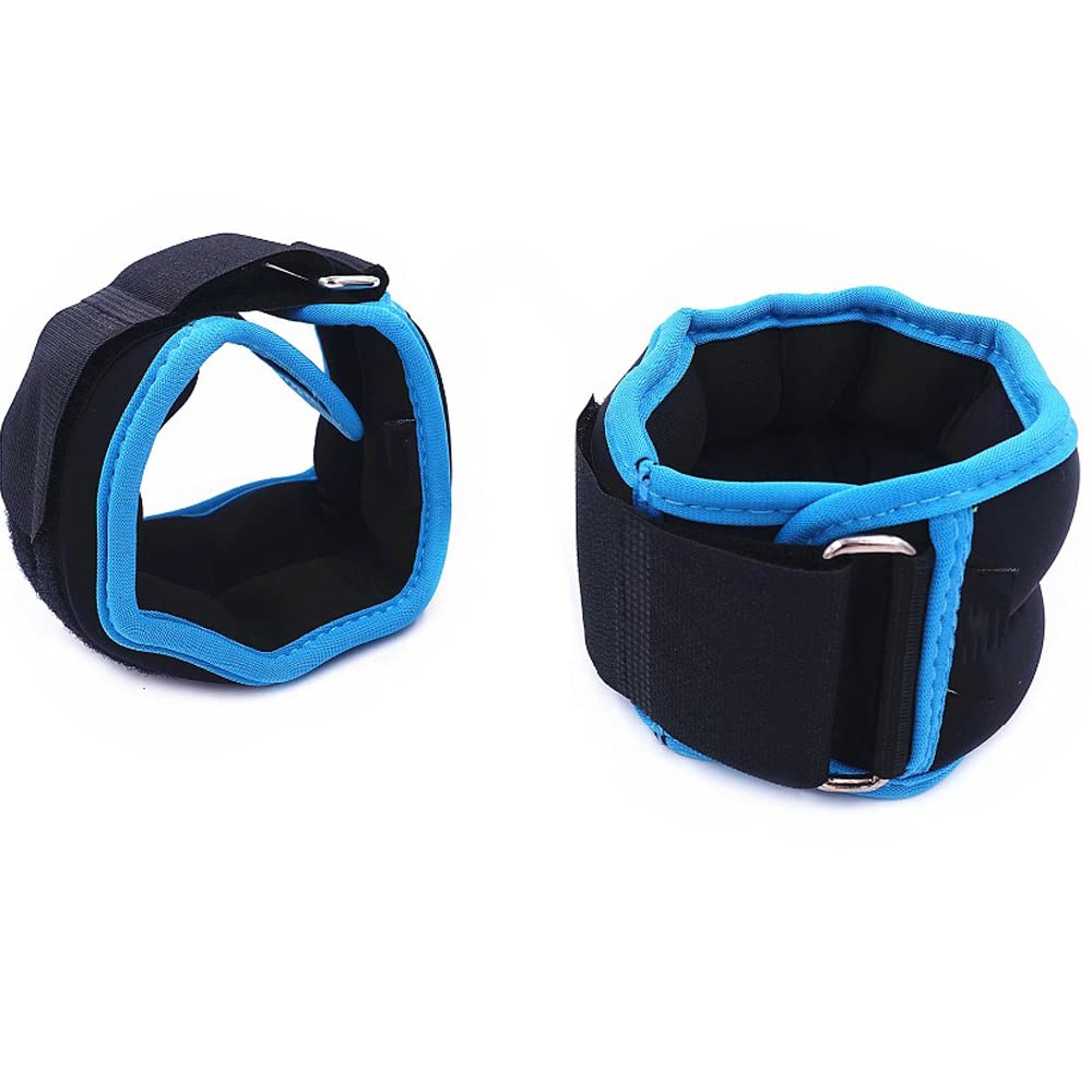 1Pair Pesi da Polso Regolabili per Caviglia in Ferro Borsa Pesi con Imbottitura in Neoprene per Esercizio Fitness Corsa,Normal Ankle,2KG