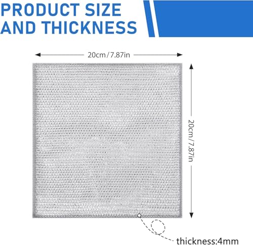 Image of HOUSELY Non Scratch Wire Dish Cloth (Pack of 10), Steel Scrubber for Utensils Cleaning, Multipurpose Wet and Dry Cleaning, Stainless-Steel Dish Wash Scrubber for Washing Dishes, Sinks, Counters