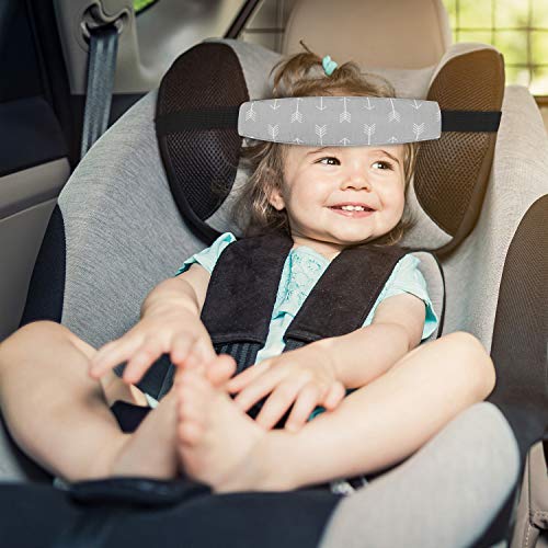 Image of Baby Carseat Head Support,Car seat Straps Pillow Support Ban,Stroller Neck Relief Strap Headrest,Slumber Sling Sleep Positioner for Toddler Infants Child Children Kids(Gery)