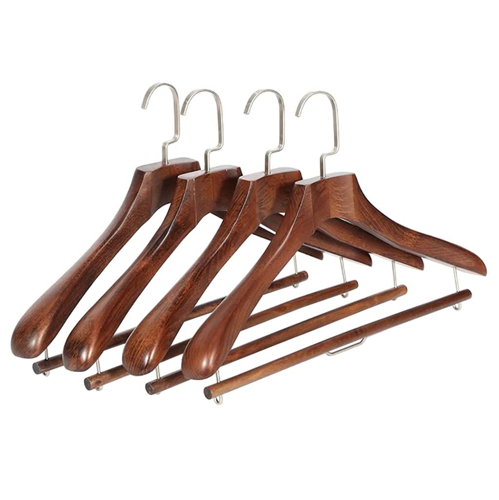 Amazon.co.jp: 高級木製ハンガー - スーツ・ジャケット・パンツ用（4 