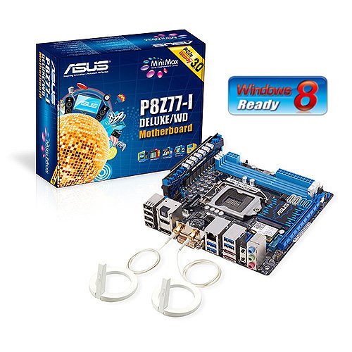 Asus P8Z77-I DELUXE WD -LGA1155 Intel Z77 Chipset DDR3 SATA PCI Express USB DVI-D DisplayPort Motherboard