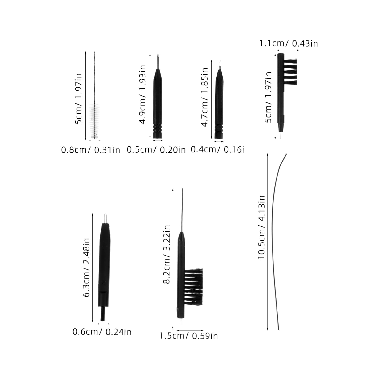 COLLBATH 1Set Cleaning Kit Multi Functional Brush Set Essential Cleaning Tools for Maintenance Includes Dry Cloth Cleaning Brush Vent Rod