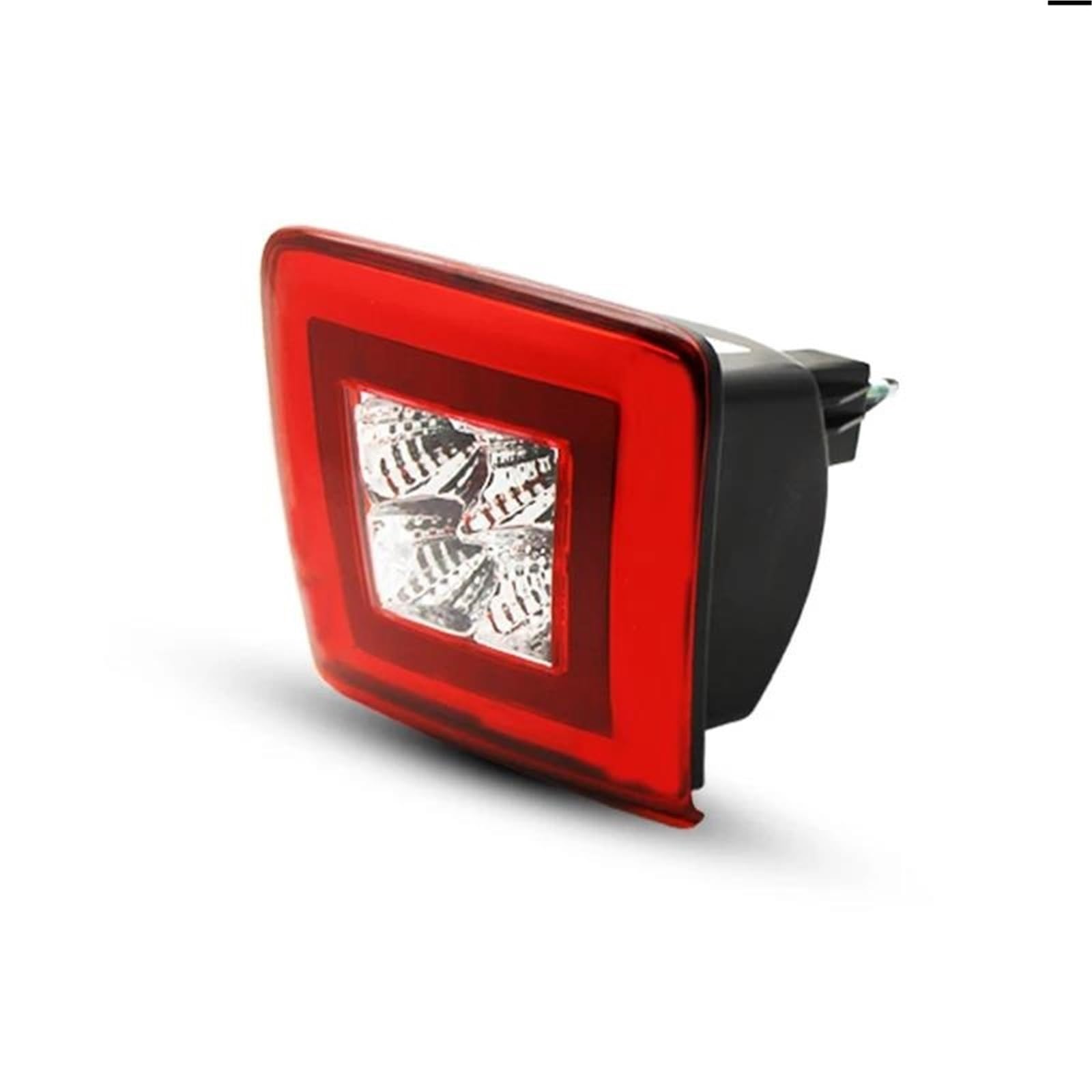 Generico Kit fendinebbia paraurti rosso freno/nebbia posteriore bianco come luce di retromarcia backup per Nissan 370Z 2009-up kit(Red Clear Lens)