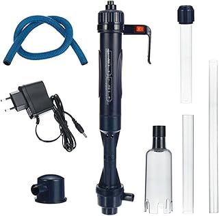 Alnicov Limpador elétrico de areia e cascalho para aquários, trocador de água automático, tubo extensível, filtro de sifão e bomba de sucção.