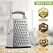 Spring Chef Professional Box Grater with Handle, Manual 100% Stainless Steel 4 Sided Shredder for Kitchen, Best for Parmesan Cheese, Vegetables, Ginger, Carrot, XL Size