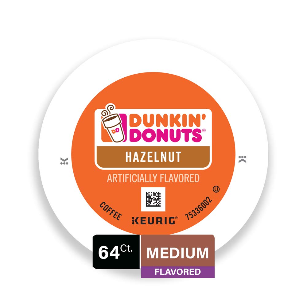 Dunkin' Donuts Coffee, Flavored Hazelnut Coffee, K Cup Pods