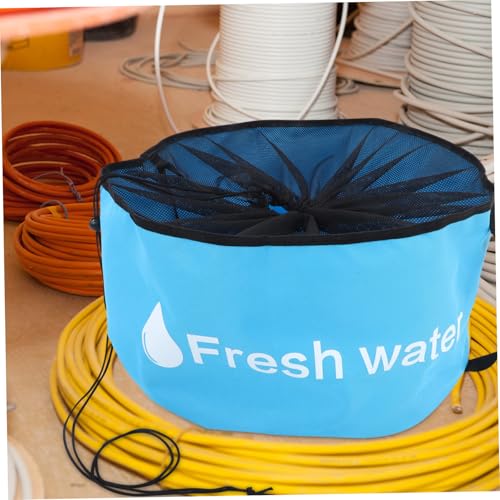Image of NUOBESTY RV Hose Storage Bag with Handle - 18x18x10 Inch Oxford Cloth Organizer Electrical Cords & Camper Tools Blue Storage Pouch for Garden Hoses, Miscellaneous Items