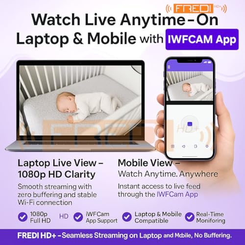 Image of FREDI HD PLUS WiFi Digital Clock Camera 1080P Full HD | 32GB Inbuilt Storage | Live View on Mobile & PC | Motion Detection | Loop Recording | Smart LED Display Clock for Home & Office Monitoring