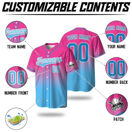 Custom Baseball Jersey for Men, Women & Kids, Personalized Name & Number miniatura 3