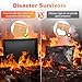 Nliyeisu Fireproof Money Bag, 13.5 x 10 Inch, Fire Proof Bag for Documents, Waterproof Travel Document Holder & Organizer for Cash, Passport, Credit Cards - Portable Fire Resistant Pouch for Home