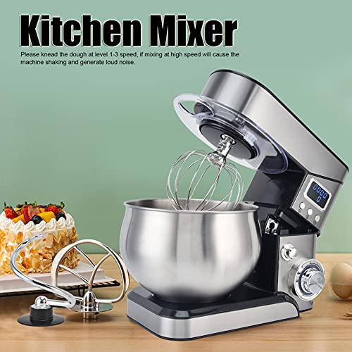 Küchenmaschine mit Knet- und Rührfunktion Elektromixer mit 6-Gang-Timer Mixer mit 5L Edelstahlschüsselmixer mit… – Bild 3