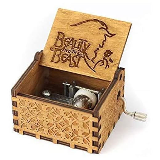 Zesta Hand Crank Beauty and The Beast Music Box | Wooden Musical Toy/Vintage Hand Crank Musical Gifts for Men Birthday Special/Birthday Gift for Girls/Wooden Musical Box Gift for Wife