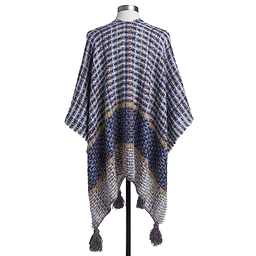 DEMDACO Woven Textured Polyester Stylish Fashion Wrap Kimono2
