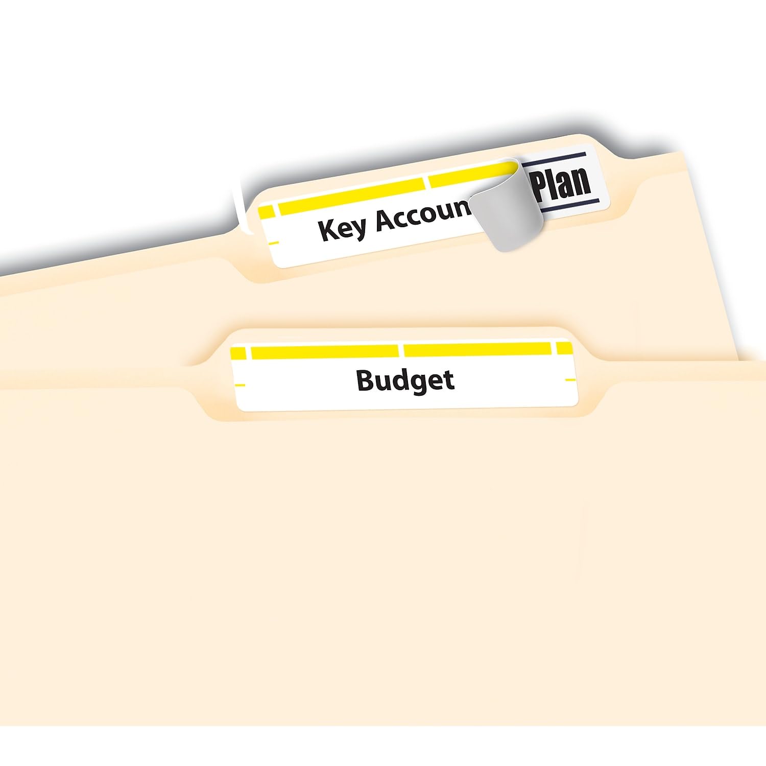 Avery 5966 Permanent Filing Labels, 1/3 Cut, 1500/BX, Yellow