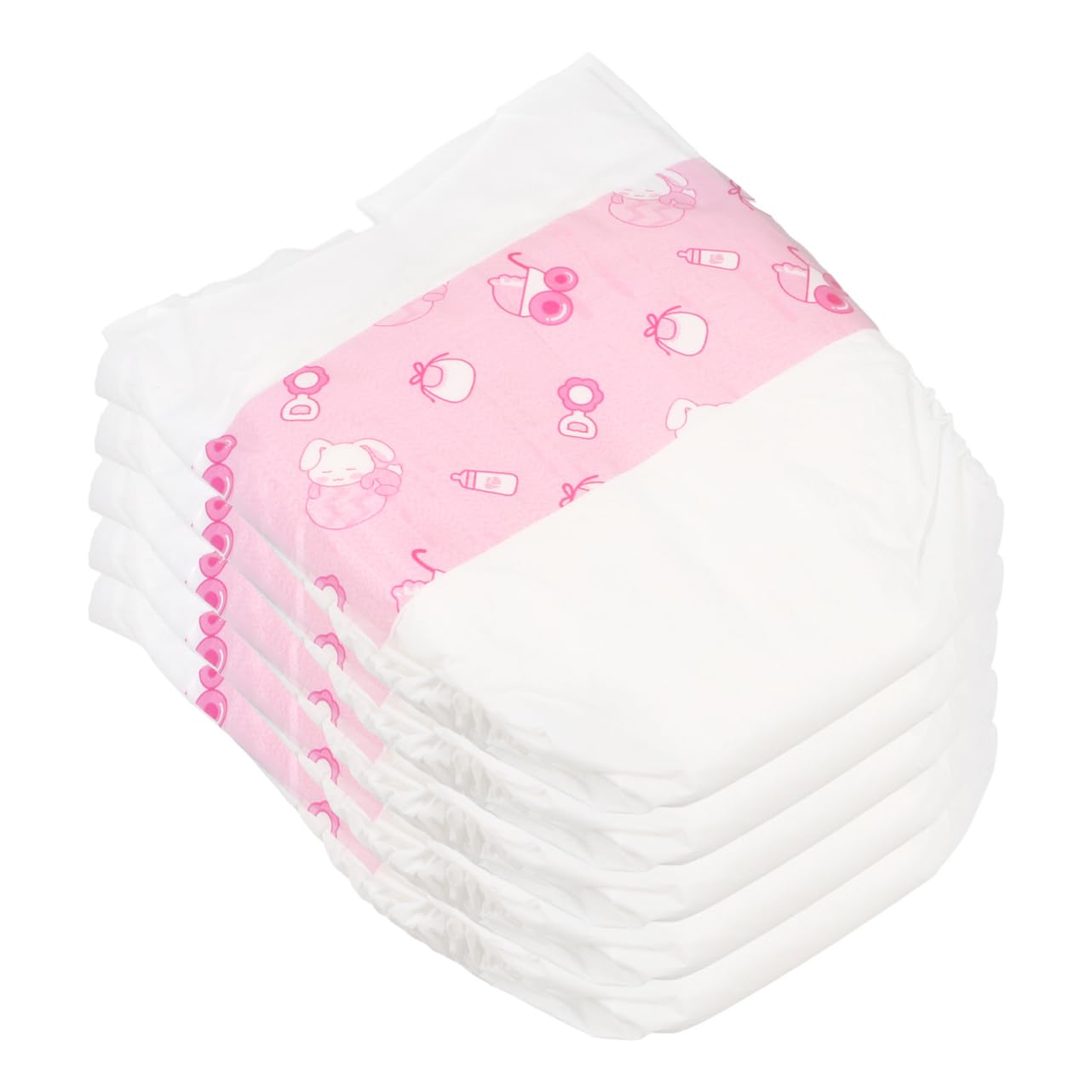 Milisten 5pcs Doll Diapers Soft Reusable Nappies for Dolls for Pretend Play and Enhanced Play Experience