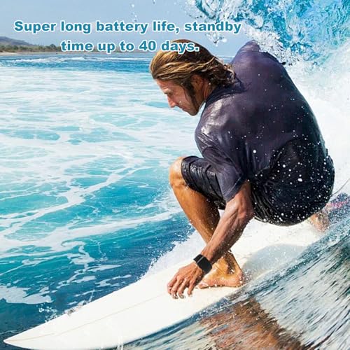 ASHATA Health Fitness Tracker, Gesundheitsmonitor Smart Armband mit Schlaf&uuml;berwachung Leicht Gewicht 40 Tage Akkulaufzeit 10 M Wasserdicht f&uuml;r Frauen M&auml;nner (1)