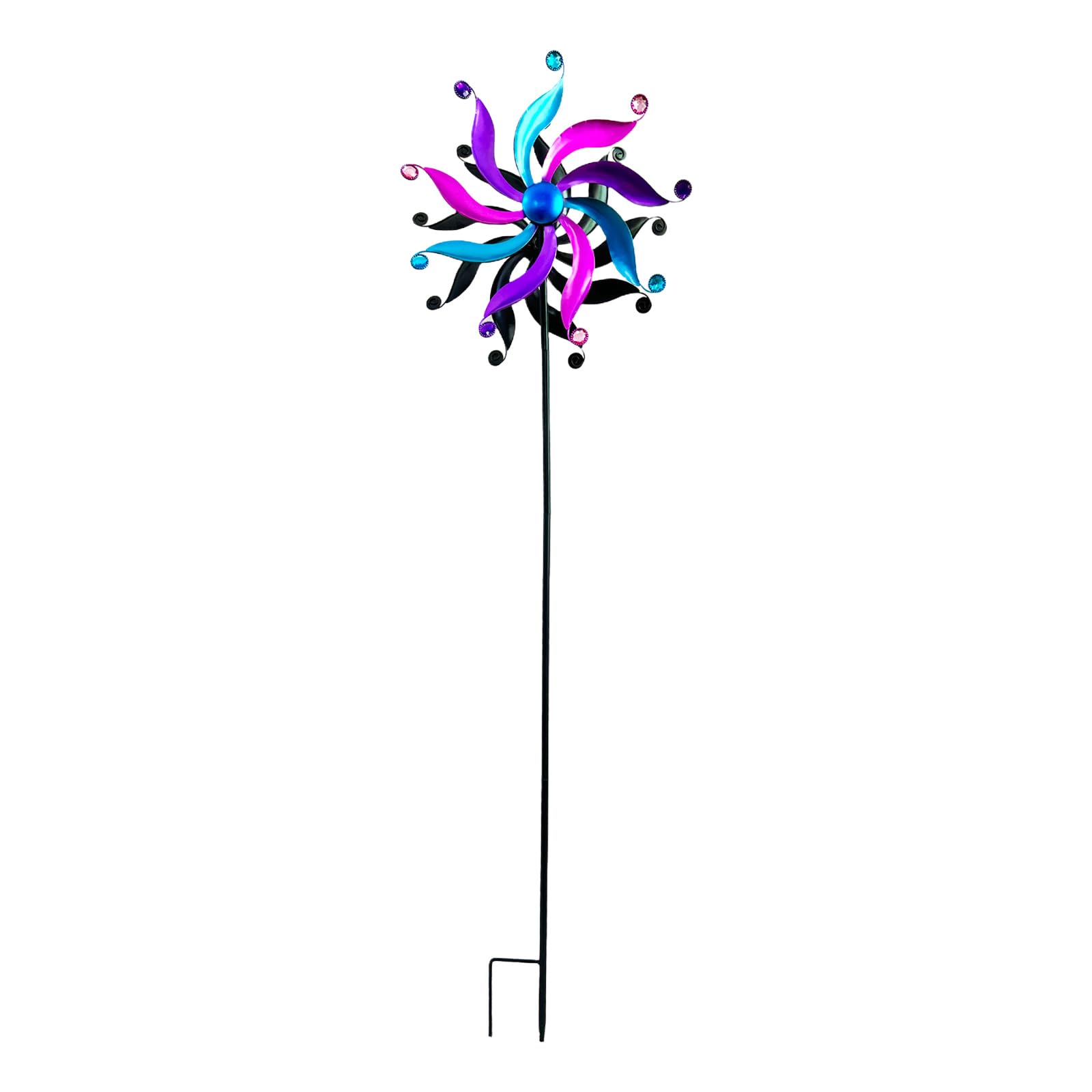 Handcrafted Metal Winds Spinner Sculpture Windmill Stake Yard Art Decoration for Outdoor Spaces Winds Spinner Outdoor Garden Decors