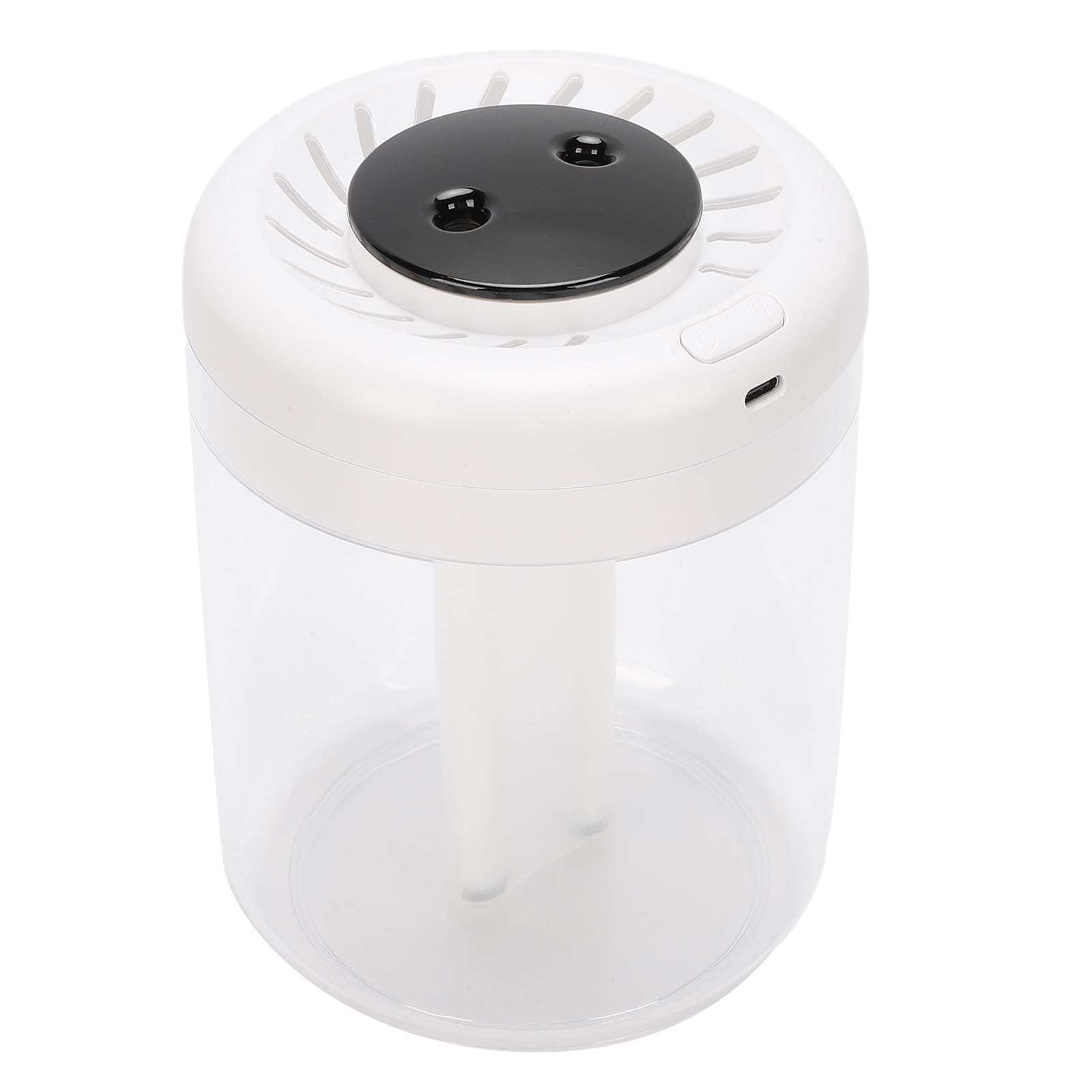 Nawilżacz od góry Zbiornik 2,8 l Cichy nawilżacz chłodnej mgły z 3 trybami Wyświetlacz cyfrowy 7-kolorowa lampka nocna Interfejs USB do domowego biura w sypialni (Biały)