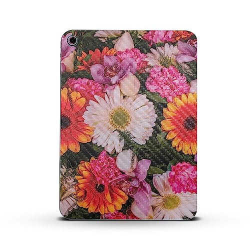 Image of MightySkins Carbon Fiber Skin Compatible with Apple iPad 10.9 inch 10th Gen (2022) Full Wrap Kit - Watered Flowers | Protective, Durable Textured Carbon Fiber Finish | Easy to Apply | Made in The USA