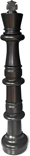 MegaChess Pieza individual de ajedrez - King - 49 pulgadas de alto - Negro