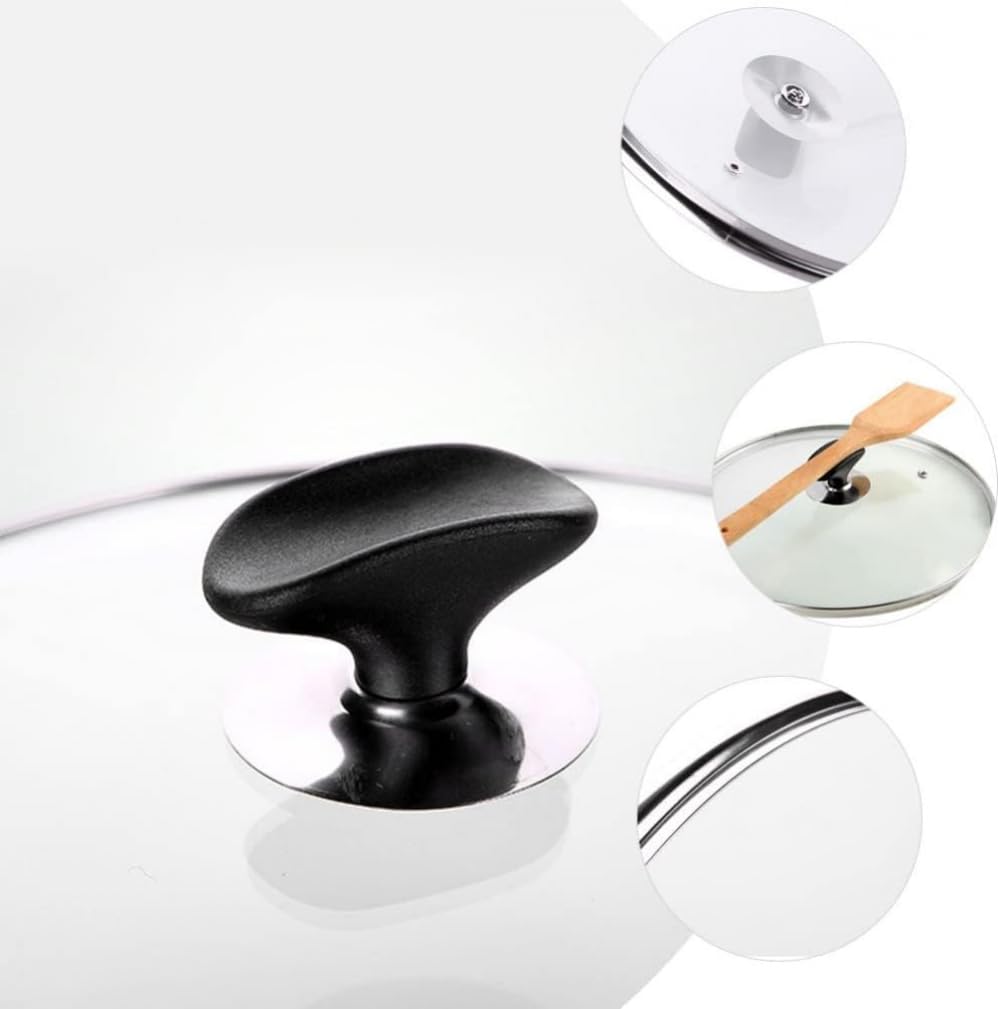 Utensili da cucina in silicone, coperchio universale per pentole in vetro, coperchio per padella, coperchio di ricambio lavabile in lavastoviglie, con pomello per poggiamestolo, 36 cm