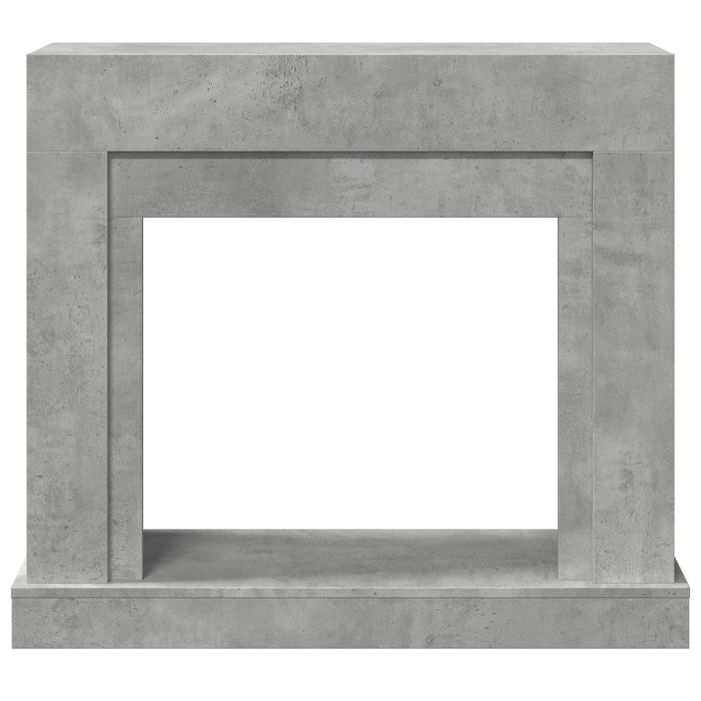 vidaXL Borde de Chimenea Madera ingeniería Gris hormigón 100x30x87,5cm, Envolvente de Chimenea, repisa de Chimenea, repisa de Chimenea