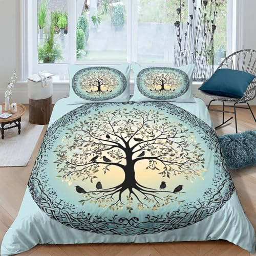Housse de couette arbre celtique 140x200 microfibre