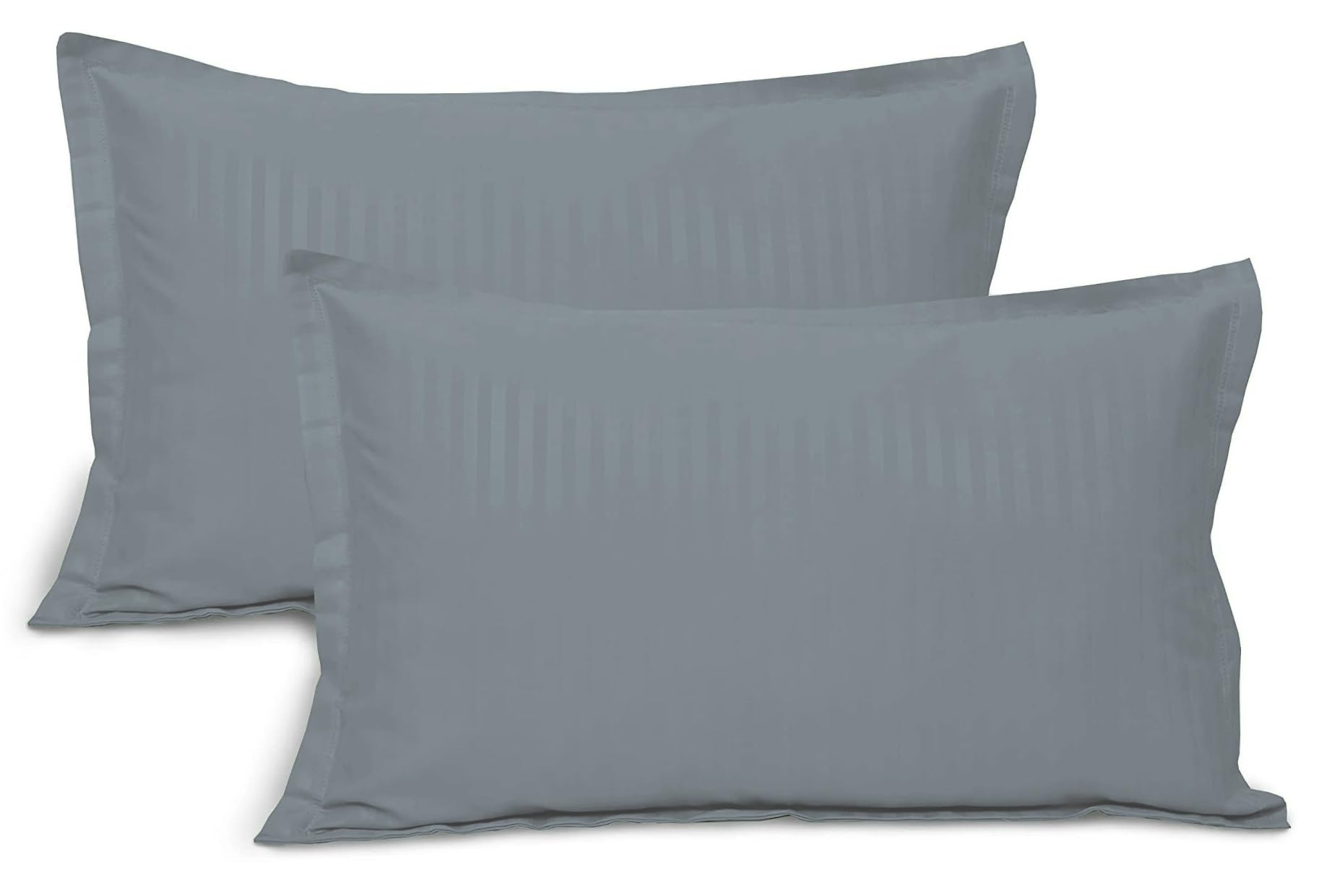 TRANQUILORD Pack of 2 Cotton Pillow Cases, Super Soft Pillowcases with Envelope Closure, Wrinkle, Fade and Stain Resistant Pillow Covers, 20x30 inch (Dark Grey)