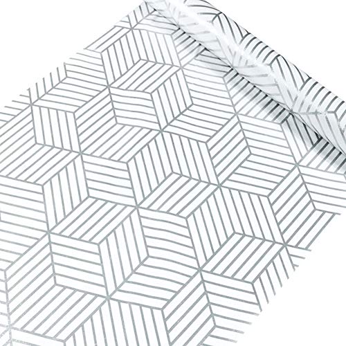 Papel pintado decorativo autoadhesivo de vinilo geométrico para cajones, de 45 x 250 cm, para muebles, armarios, cajones, mesas, paredes, manualidades, calcomanía extraíble Cover